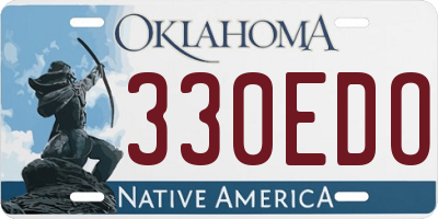 OK license plate 330EDO