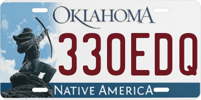 OK license plate 330EDQ