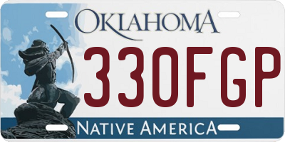 OK license plate 330FGP