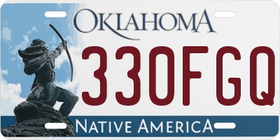 OK license plate 330FGQ