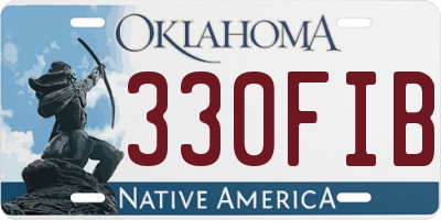OK license plate 330FIB