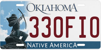 OK license plate 330FIO
