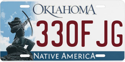 OK license plate 330FJG