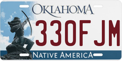 OK license plate 330FJM