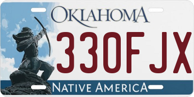 OK license plate 330FJX