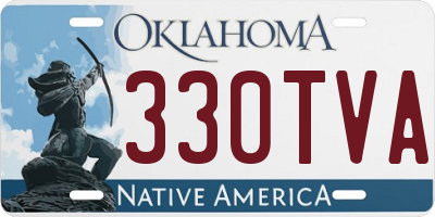 OK license plate 330TVA