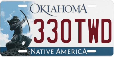 OK license plate 330TWD