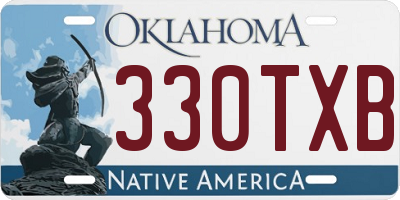 OK license plate 330TXB