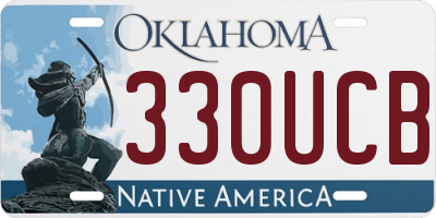 OK license plate 330UCB