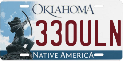 OK license plate 330ULN