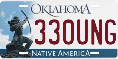 OK license plate 330UNG