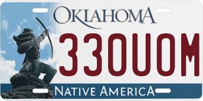 OK license plate 330UOM