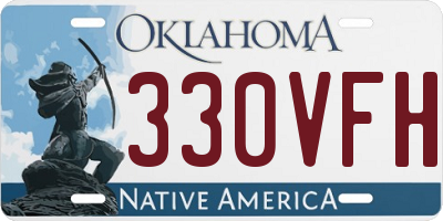 OK license plate 330VFH