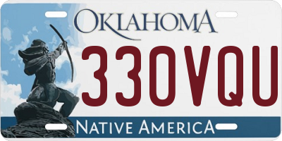 OK license plate 330VQU