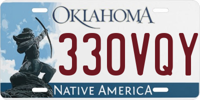 OK license plate 330VQY