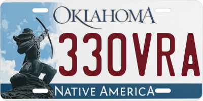 OK license plate 330VRA