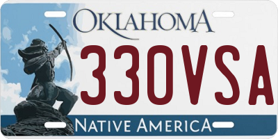 OK license plate 330VSA