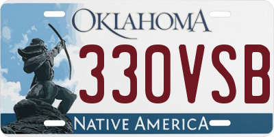 OK license plate 330VSB