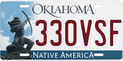 OK license plate 330VSF