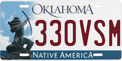 OK license plate 330VSM