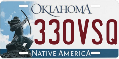 OK license plate 330VSQ