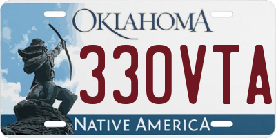 OK license plate 330VTA