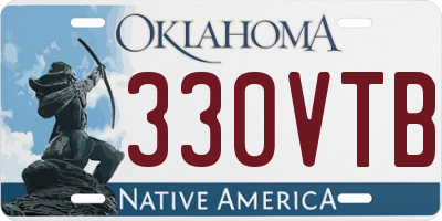 OK license plate 330VTB