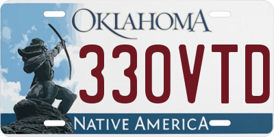 OK license plate 330VTD