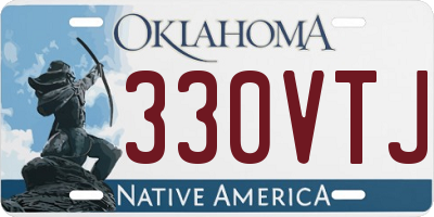 OK license plate 330VTJ