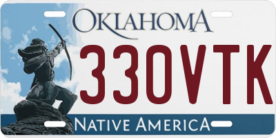 OK license plate 330VTK