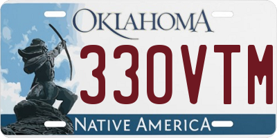 OK license plate 330VTM