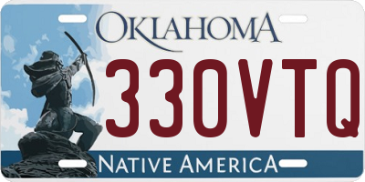 OK license plate 330VTQ