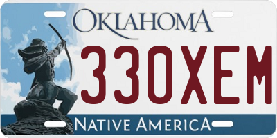 OK license plate 330XEM