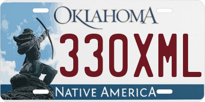 OK license plate 330XML