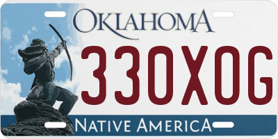 OK license plate 330XOG