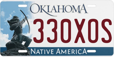 OK license plate 330XOS