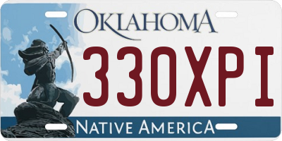 OK license plate 330XPI