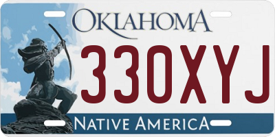 OK license plate 330XYJ