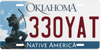 OK license plate 330YAT