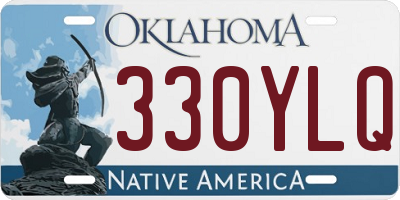OK license plate 330YLQ