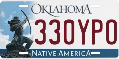 OK license plate 330YPO