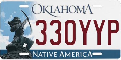 OK license plate 330YYP