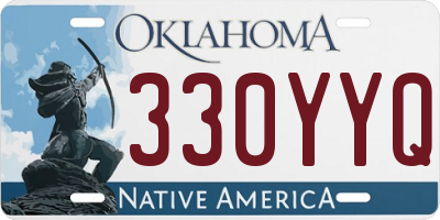 OK license plate 330YYQ