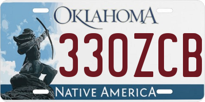 OK license plate 330ZCB