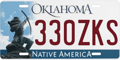 OK license plate 330ZKS