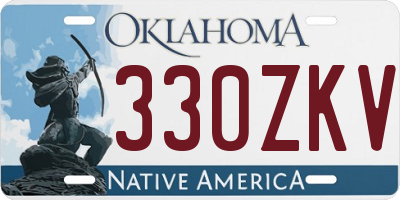 OK license plate 330ZKV