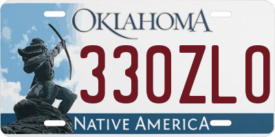 OK license plate 330ZLO