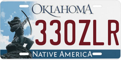 OK license plate 330ZLR