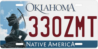 OK license plate 330ZMT