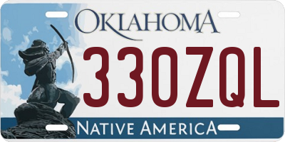 OK license plate 330ZQL
